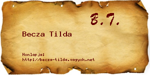 Becza Tilda névjegykártya